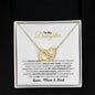 To My Daughter Necklace, Daughter Necklace, Gold Hearts Necklace, Gift From Mom, Gift From Dad