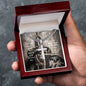 Gift For Him, Cross Necklace For Men, Men's Engraved Necklace, Religious Gift For Men