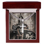 Gift For Him, Cross Necklace For Men, Men's Engraved Necklace, Religious Gift For Men