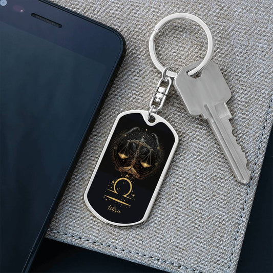 Gift For Libra, Libra Zodiac Sign Gift, Libra Keychain, Libra Phone Chain