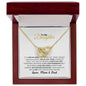 To My Daughter Necklace, Daughter Necklace, Gold Hearts Necklace, Gift From Mom, Gift From Dad