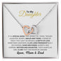 To My Daughter Necklace, Daughter Necklace, Gold Hearts Necklace, Gift From Mom, Gift From Dad
