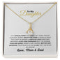 To My Daughter Necklace, Daughter Gift, Gift From Mom, Gift From Dad