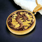 Year of Wood Dragon Lunar New Year, Dragon Necklace, Chinese Zodiac Gift, Dragon Pendant, Wood Dragon Graphic Design