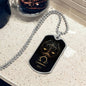 Libra Zodiac Sign Gift, Libra Dog Tag Necklace, Birthday Gift For Him
