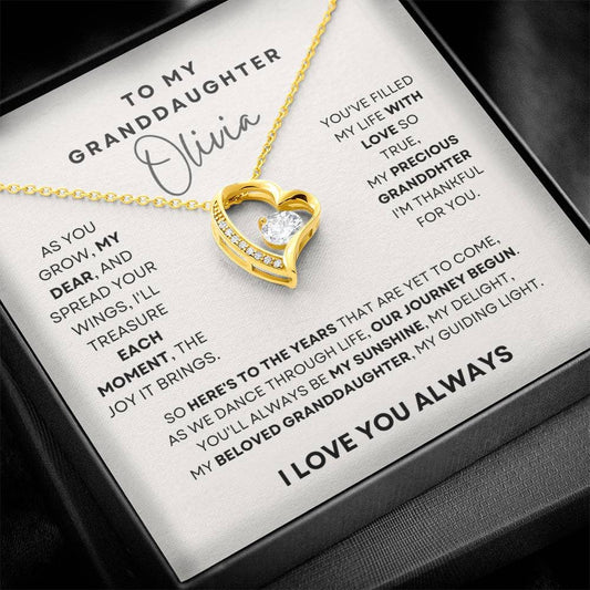 Graddaughter Necklace Gift,  Christmas Gift,  Birthday Gift, Graduation Gift