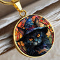 Halloween Necklace Black Cat Spooky Cat Halloween Accessories Jewellery