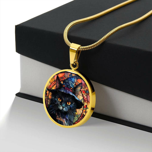 Halloween Necklace Black Cat Spooky Cat Halloween Accessories Jewellery
