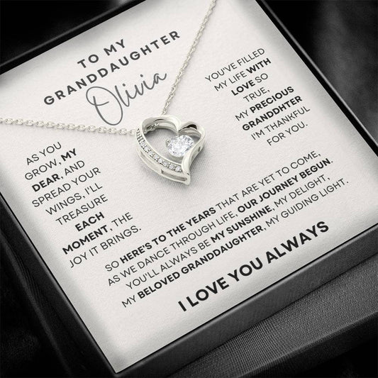 Graddaughter Necklace Gift,  Christmas Gift,  Birthday Gift, Graduation Gift