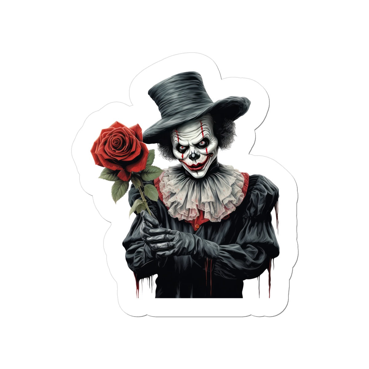 Gothic Vinyl Clown Sticker Spooky Sticker Decal Clown Vinyl Sticker Reusable Halloween Sticker