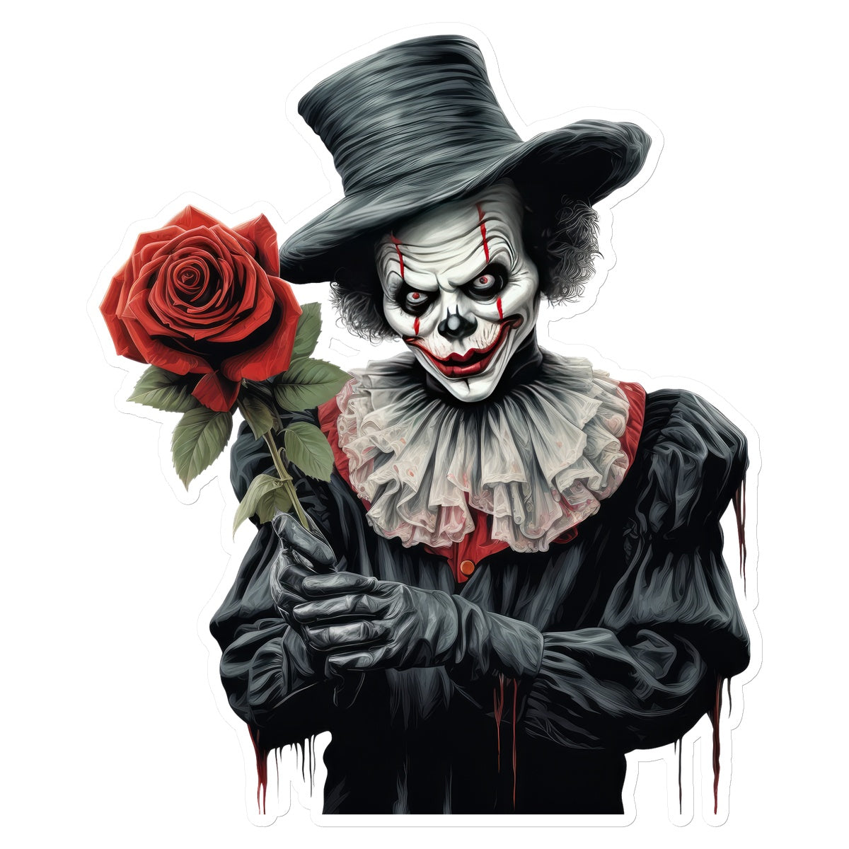 Gothic Vinyl Clown Sticker Spooky Sticker Decal Clown Vinyl Sticker Reusable Halloween Sticker