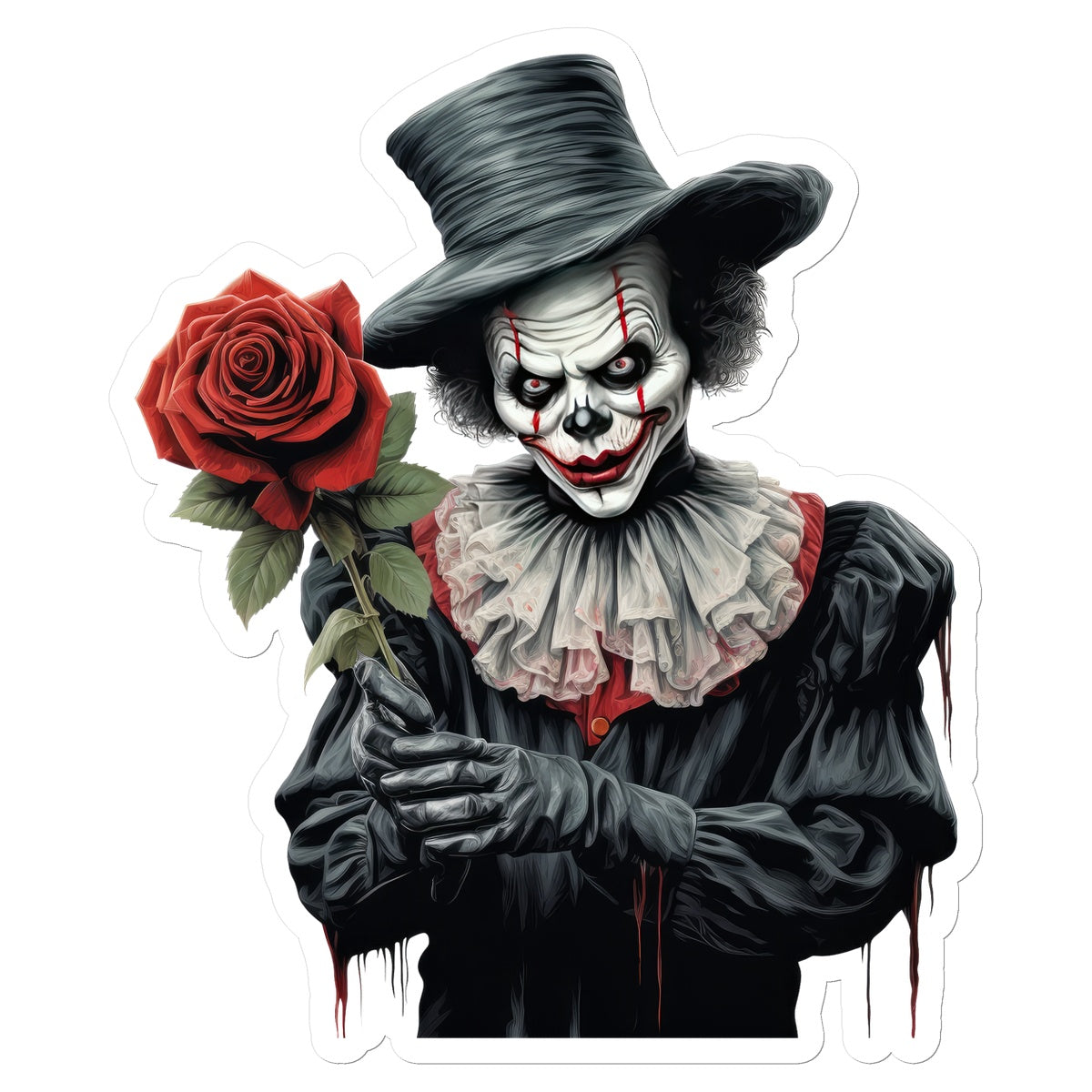 Gothic Vinyl Clown Sticker Spooky Sticker Decal Clown Vinyl Sticker Reusable Halloween Sticker