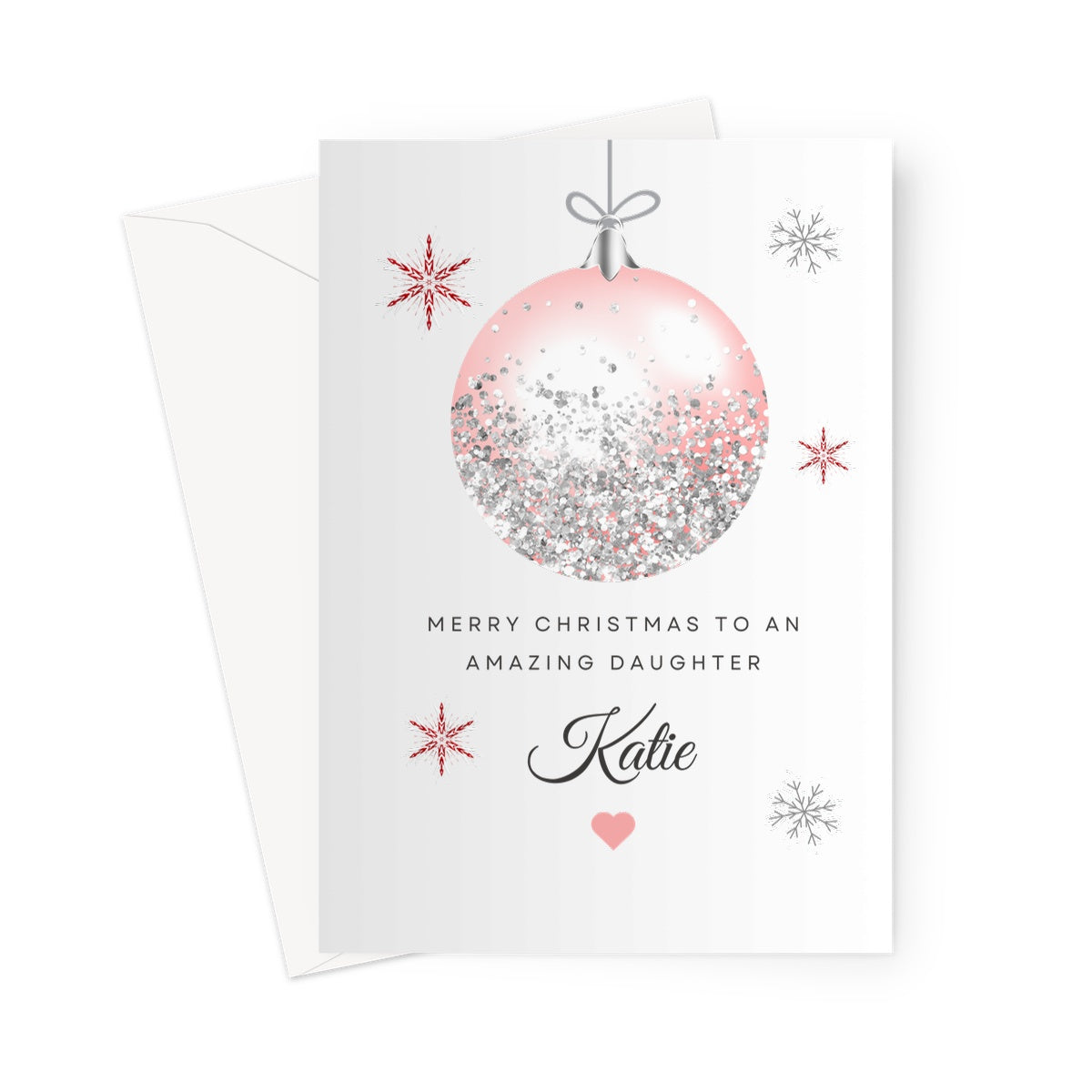 Christmas Card For Daughter, Personalised Christmas Card For Her