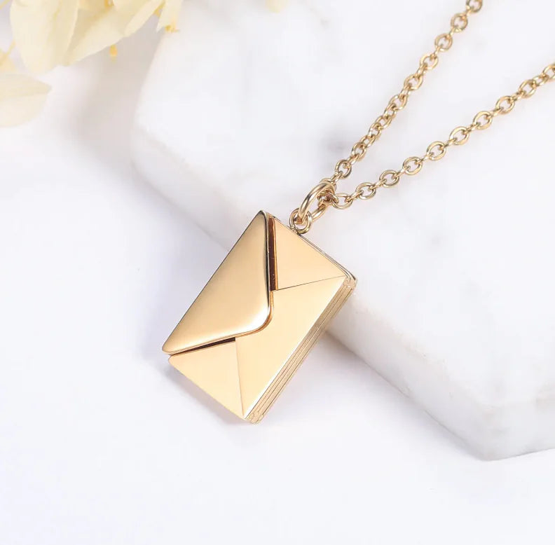 Envelope Memory Necklace, Women's Jewelry
