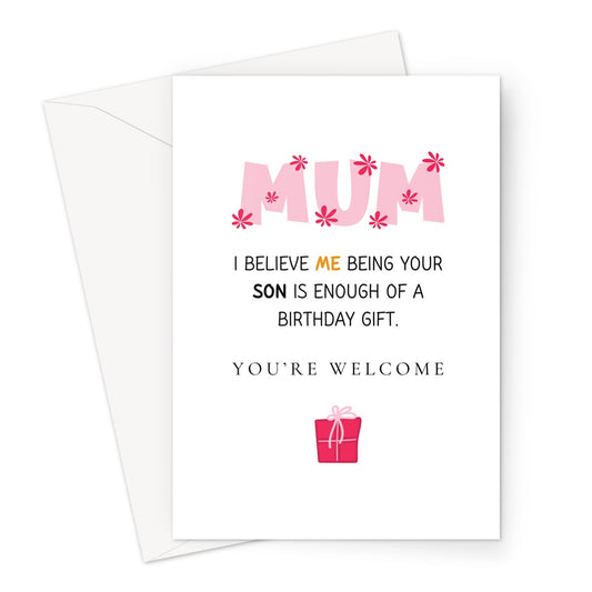 Greeting Card from son to mum