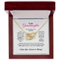 To My Granddaughter Necklace With Cubic Zirconia Pendant Gift For Granddaughter - Zensassy