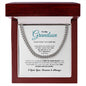 To My Grandson Cuban Chain Necklace, Christmas and Birthday Gift For Grandson - Zensassy