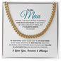 To My Man Cuban Link Chain Necklace, Birthday, Christmas and Anniversary Gift For Men - Zensassy