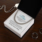 To My Man Cuban Link Chain Necklace, Birthday, Christmas and Anniversary Gift For Men - Zensassy