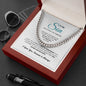To My Son Cuban Link Chain Necklace Birthday, Graduation & Christmas Gift For Son - Zensassy