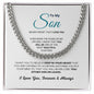 To My Son Cuban Link Chain Necklace Birthday, Graduation & Christmas Gift For Son - Zensassy
