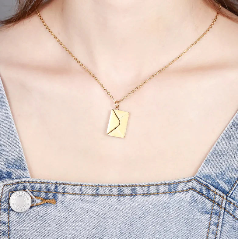 Envelope Memory Necklace, Women's Jewelry