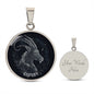 Capricorn Zodiac Sign Necklace, Circle Pendant Jewelry, Birthday Gift For Her - Zensassy