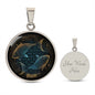 Pisces Zodiac Sign, Circle Pendant Jewerly, Birthday Gift For Her - Zensassy