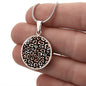 Leopard Print Pendant, Leopard Pattern Circle, Summer Necklace - Zensassy