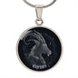 Capricorn Zodiac Sign Necklace, Circle Pendant Jewelry, Birthday Gift For Her - Zensassy