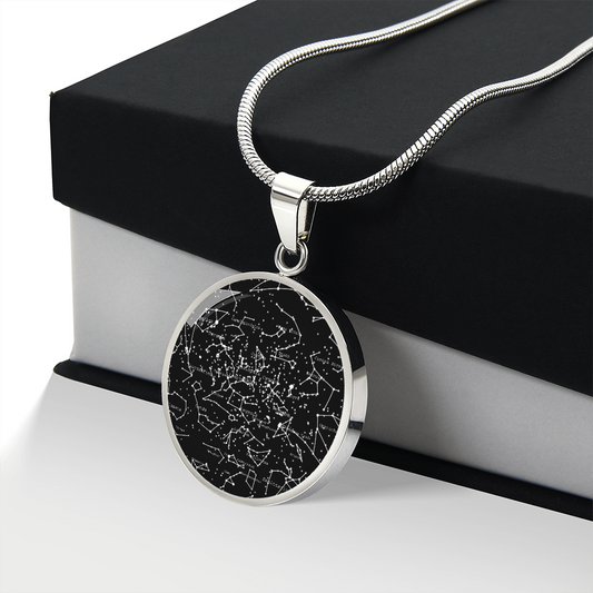 Personalized Night Sky Star Map Pendan Gift For Her, Dainty Necklace Gift For Women - Zensassy
