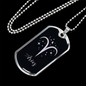 Aries Zodiac Sign Dog Tag Necklace With Military Chain, Birthday Gift For Him - Zensassy