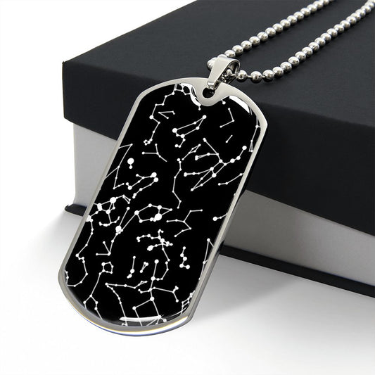 Anniversary Gift For Him,  Gift for Men, Personalized Star Map Pendant Necklace