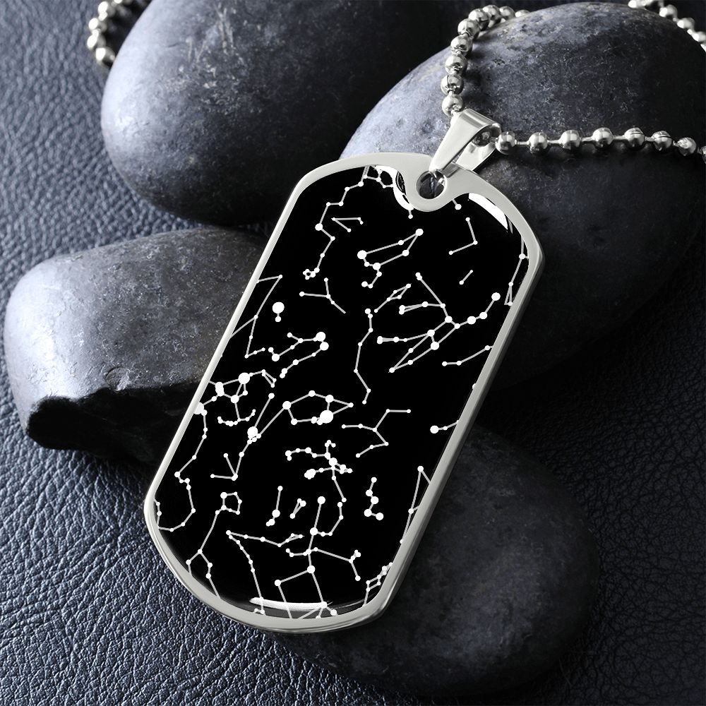 Anniversary Gift For Him, Gift for Men, Personalized Star Map Pendant Necklace