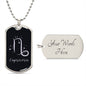 Capricorn Zodiac Sign Designed Dog Tag, Military Chain, Birthday Gift For Him - Zensassy