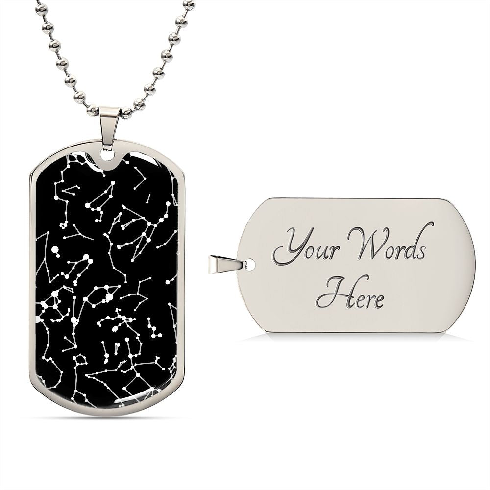 Anniversary Gift For Him, Gift for Men, Personalized Star Map Pendant Necklace
