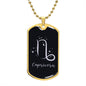 Capricorn Zodiac Sign Designed Dog Tag, Military Chain, Birthday Gift For Him - Zensassy