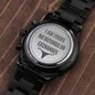 Engraved Message Cronograph Quartz Gift Watch For Him - Zensassy