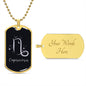 Capricorn Zodiac Sign Designed Dog Tag, Military Chain, Birthday Gift For Him - Zensassy