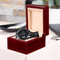 Customizable Engraved Black Chronograph Watch - Zensassy