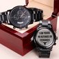 Engraved Message Cronograph Quartz Gift Watch For Him - Zensassy