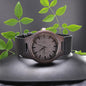 Father's Day Gift Watch, Genuine Leather Strap Engraved Wooden Watch, Gift For Dad - Zensassy