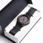 Father's Day Gift Watch, Genuine Leather Strap Engraved Wooden Watch, Gift For Dad - Zensassy