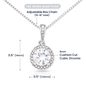 Christmas Gift for Mum, Daughter, Wife, Girlfriend and Partner, 14K White Gold Finish With Cubic Zirconia Necklace - Zensassy