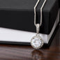 Christmas Gift for Mum, Daughter, Wife, Girlfriend and Partner, 14K White Gold Finish With Cubic Zirconia Necklace - Zensassy