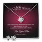 To My Gorgeous Woman Love Knot Necklace And Earring Set, Gift For Her - Zensassy