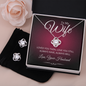 To My Wife Message Card Jewelry Gift, Gold Plated Pendant Necklace For Wife, Holiday Present - Zensassy