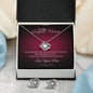 To My Gorgeous Woman Love Knot Necklace And Earring Set, Gift For Her - Zensassy