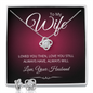 To My Wife Message Card Jewelry Gift, Gold Plated Pendant Necklace For Wife, Holiday Present - Zensassy