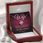 To My Wife Message Card Jewelry Gift, Gold Plated Pendant Necklace For Wife, Holiday Present - Zensassy